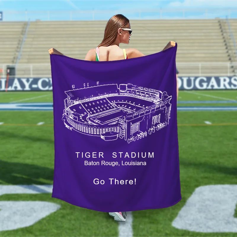 Custom Blankets Personalized Tiger Stadium (Lsu) Lsu Tigers Football, College Football Blanket