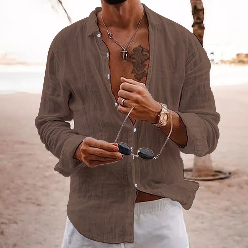 Regular Fitted Linen Shirt-inspireuse