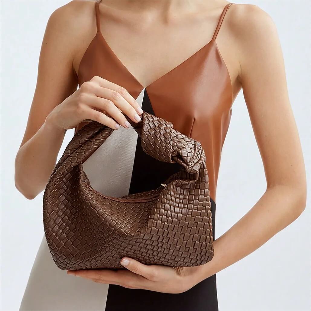 Structured Square Tote Handbag