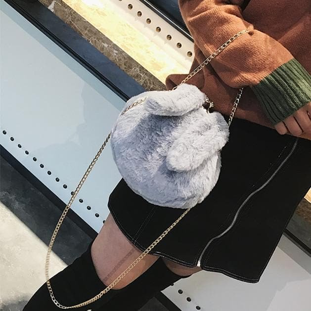 5 Colors Fuzzy Bunny Cross Body Bag SP1711422