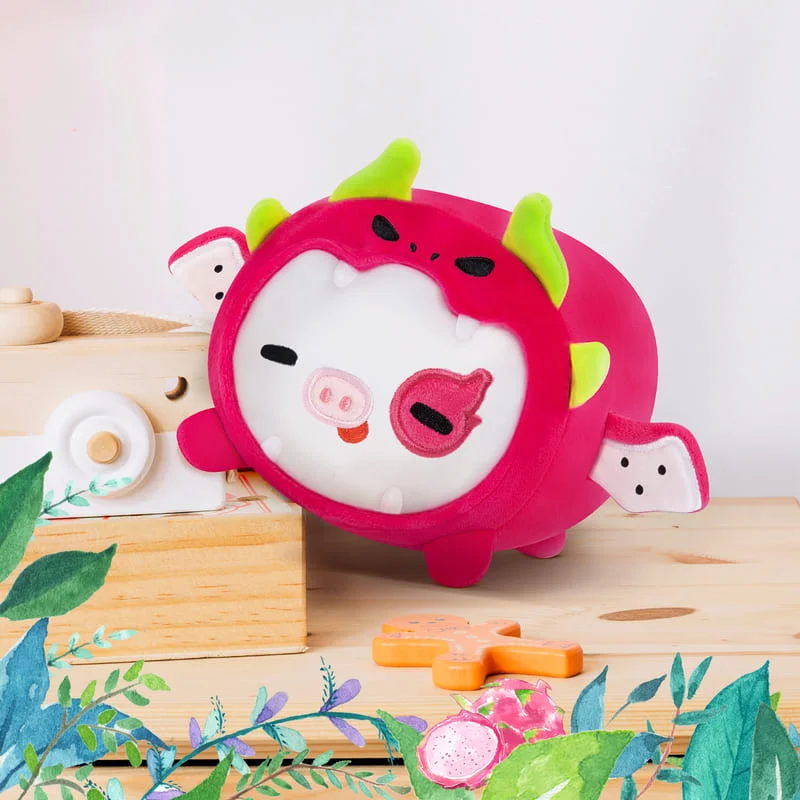 MeWaii® Fluffffy Family Pitaya Cow Stuffed Animal Kawaii Plush Pillow Squishy Toy