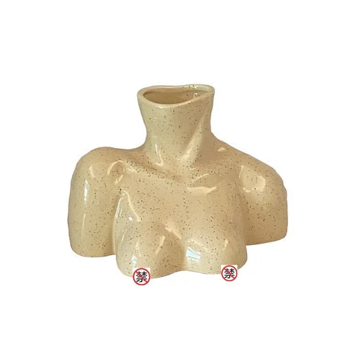 Creative Ceramics Vase Abstract Human Body Half Length Nude Handicraft Furnishings