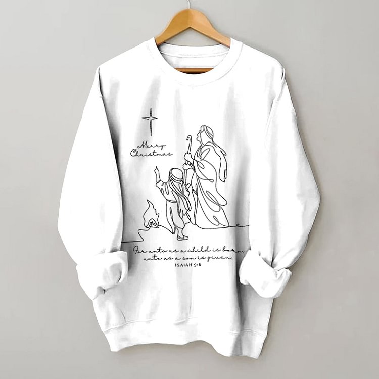 Comstylish Jesus Guides Your Way Print Sweatshirt