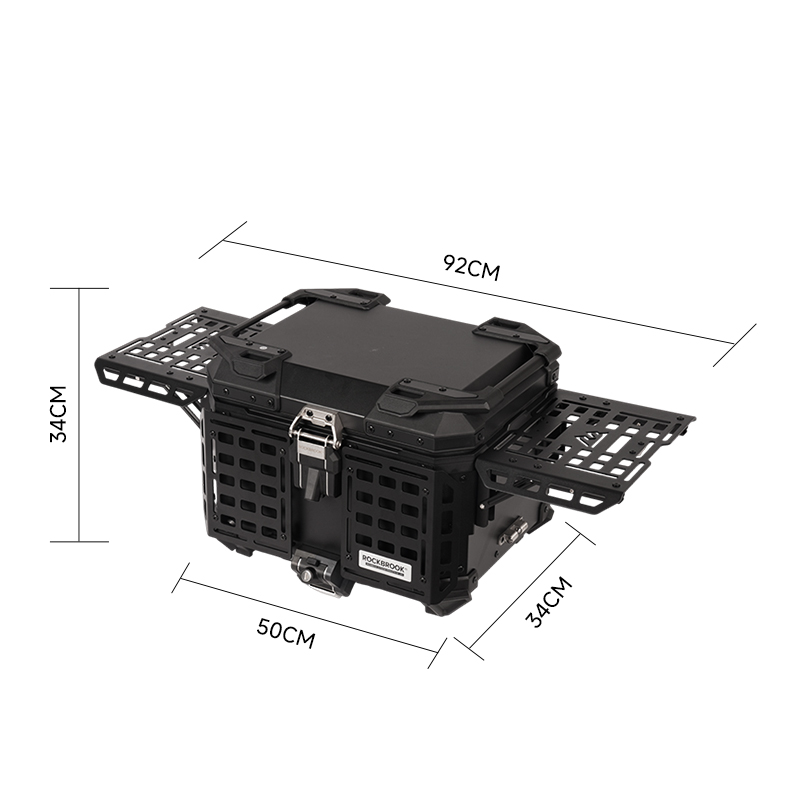 ROCKBROOK BX1028V3 Motorcycle Top Box with Side Tables