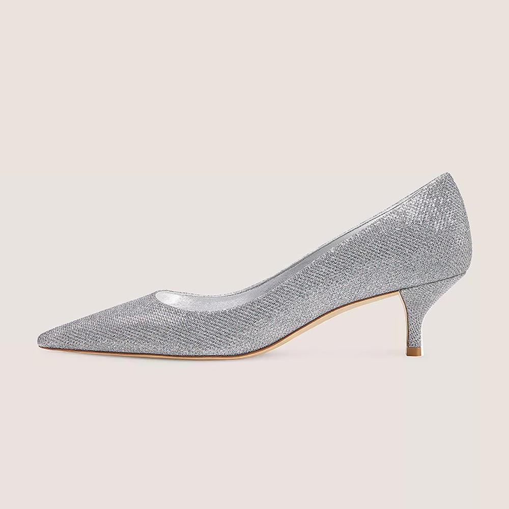 Silver kitten 2025 heels wedding