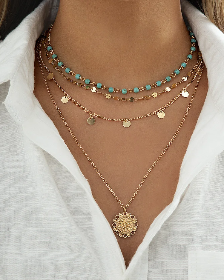 Women's Vintage Ethnic Style Turquoise Clavicle Necklace