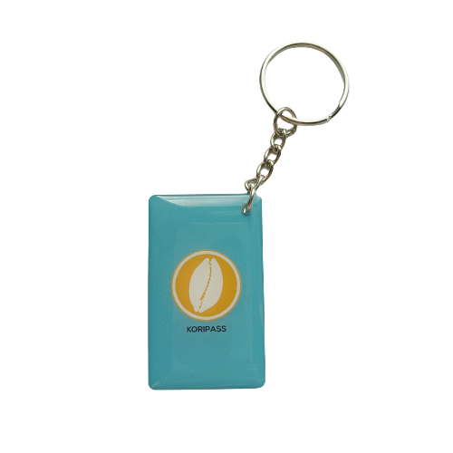 Factory supply hang keychain chip rfid nfc proximity card tag 13.56mhz epoxy rfid keyfob 7
