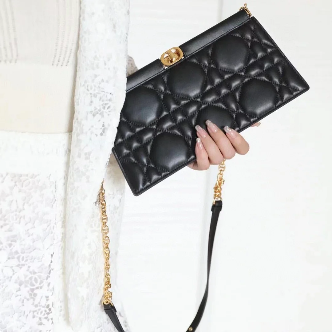 Dior Caro Colle Noire Bag