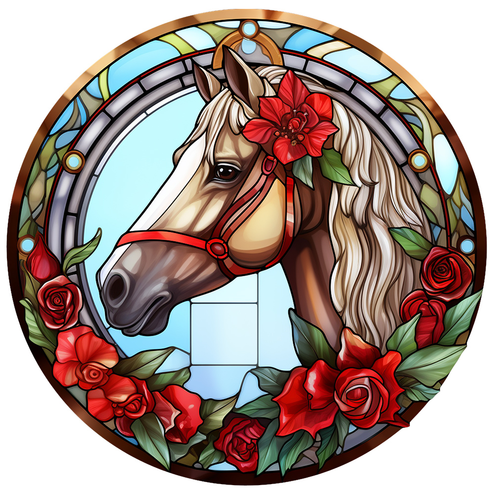 Horse Stained Glass Diamond Painting