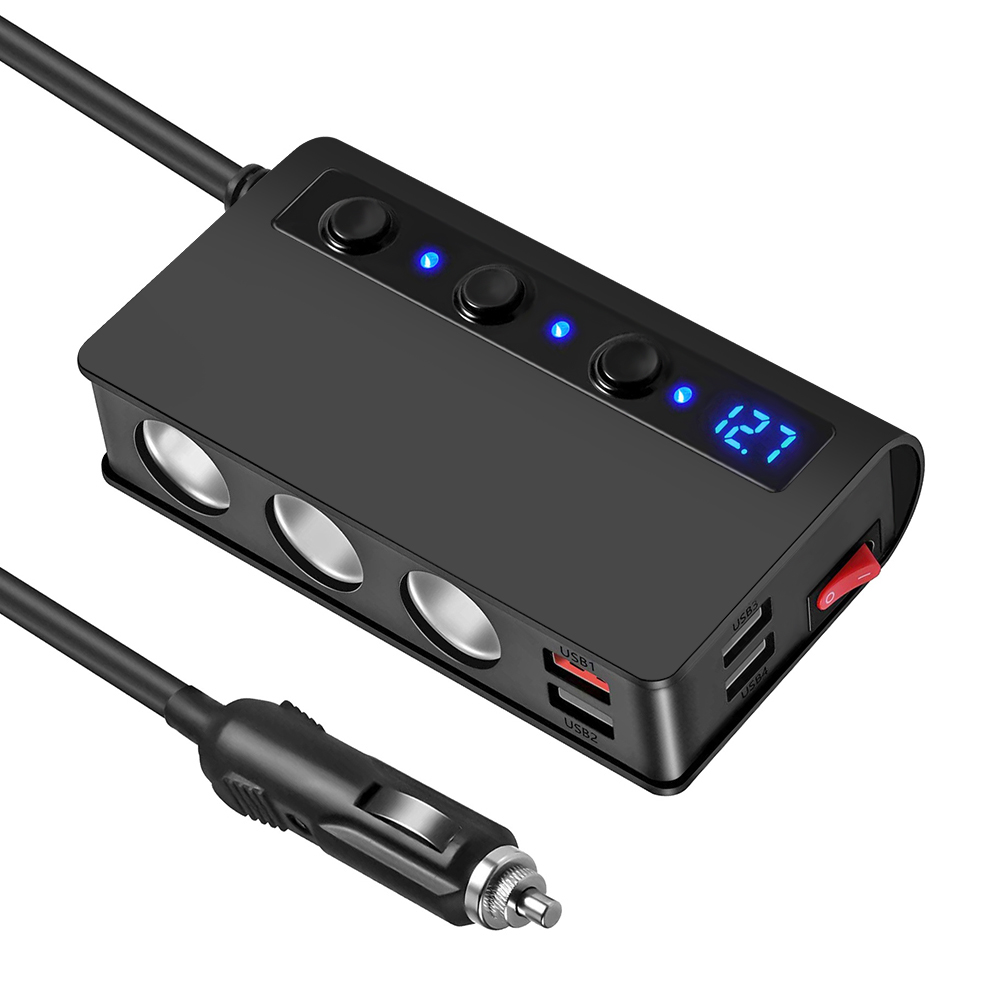 180W 3-Socket Car Cigarette Lighter Splitter Adapter 4 Ports USB Charger, 501 Original
180W 3-Socket Car Cigarette Lighter Splitter Adapter 4 Ports USB Charger, 501 Original