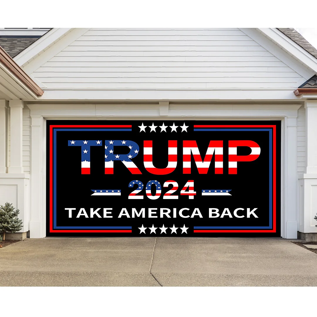 Trump 2024 Flag Garage Door Banner Mural