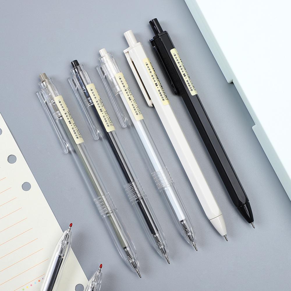 Sonuimy Black Ink Gel Pen with Correction Tapes, 6pcs Journaling