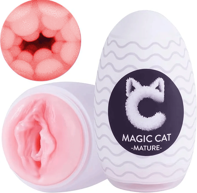 Magic Cat-ultra-stretchy Masturbator Egg – Handheld Male Stroker With Realistic Pocket Pussy By Rose Toy