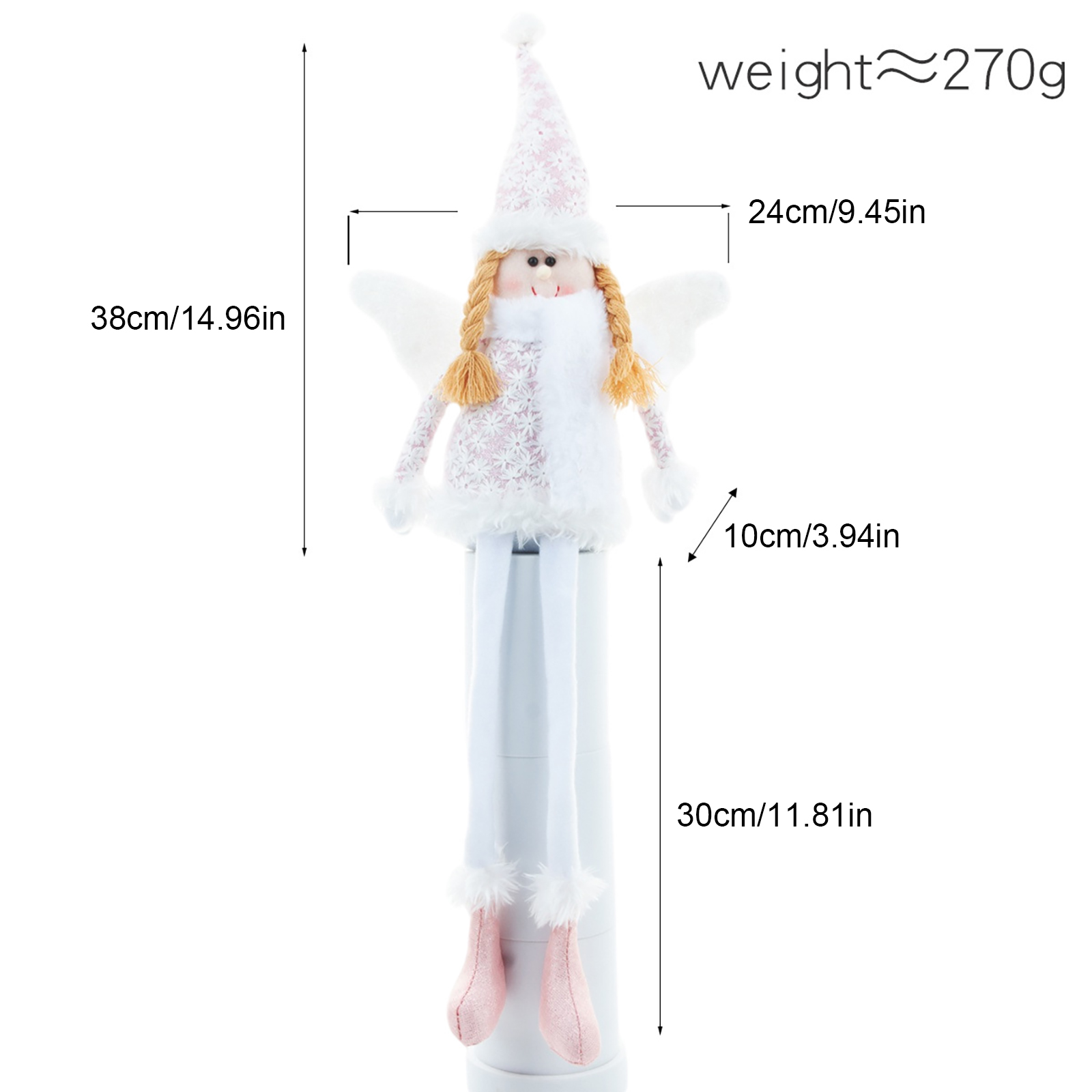 Christmas Angel Plush Doll Hanging Xmas Tree Pendant Toy for Home Holiday, 501 Original
Christmas Angel Plush Doll Hanging Xmas Tree Pendant Toy for Home Holiday, 501 Original