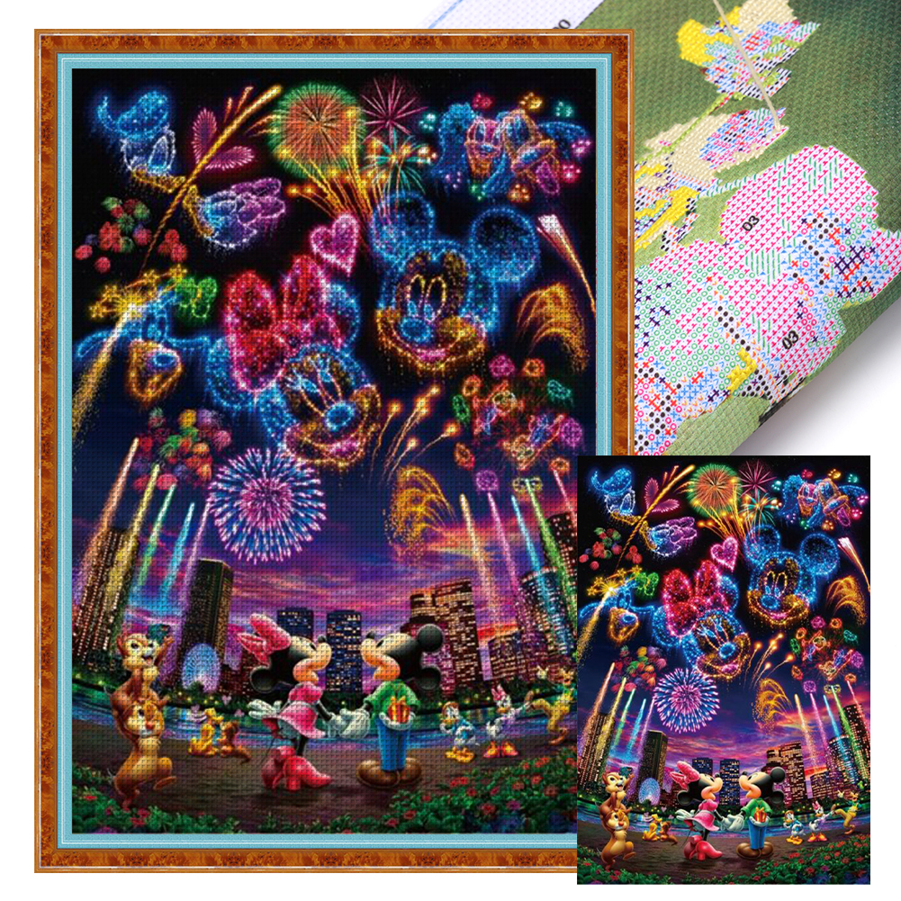 2Pcs/set Disney Stitch Mickey Diamond Painting Bookmark DIY