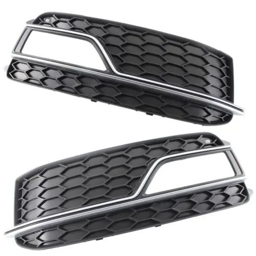 Dronehint 2Pcs Front Bumper Fog Light Lamp Mesh Grille Fit For Audi 2013-2015 S5 A5 S-line (For: Audi Sport) Parts
