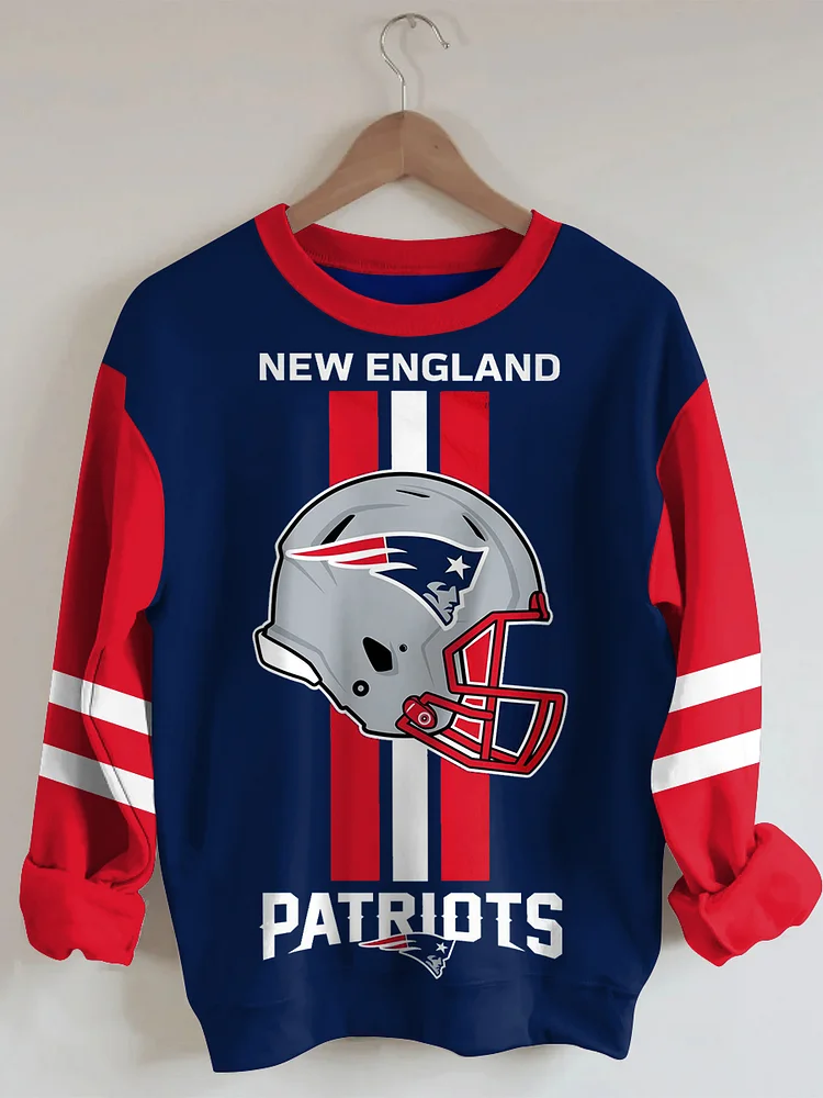 New England Patriots Colorblock Football Sweatshirt