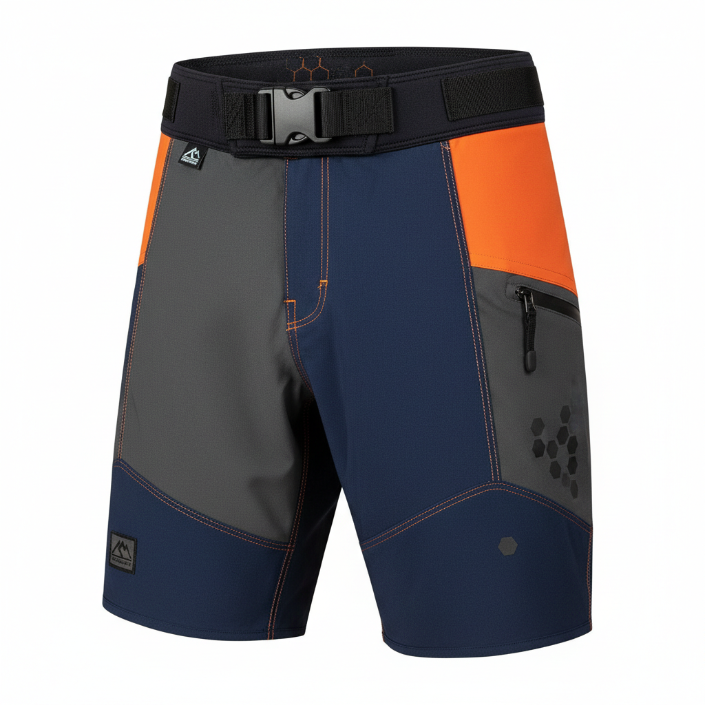 thesupersurf Men's Functional Outdoor Shorts with Adjustable Waistband