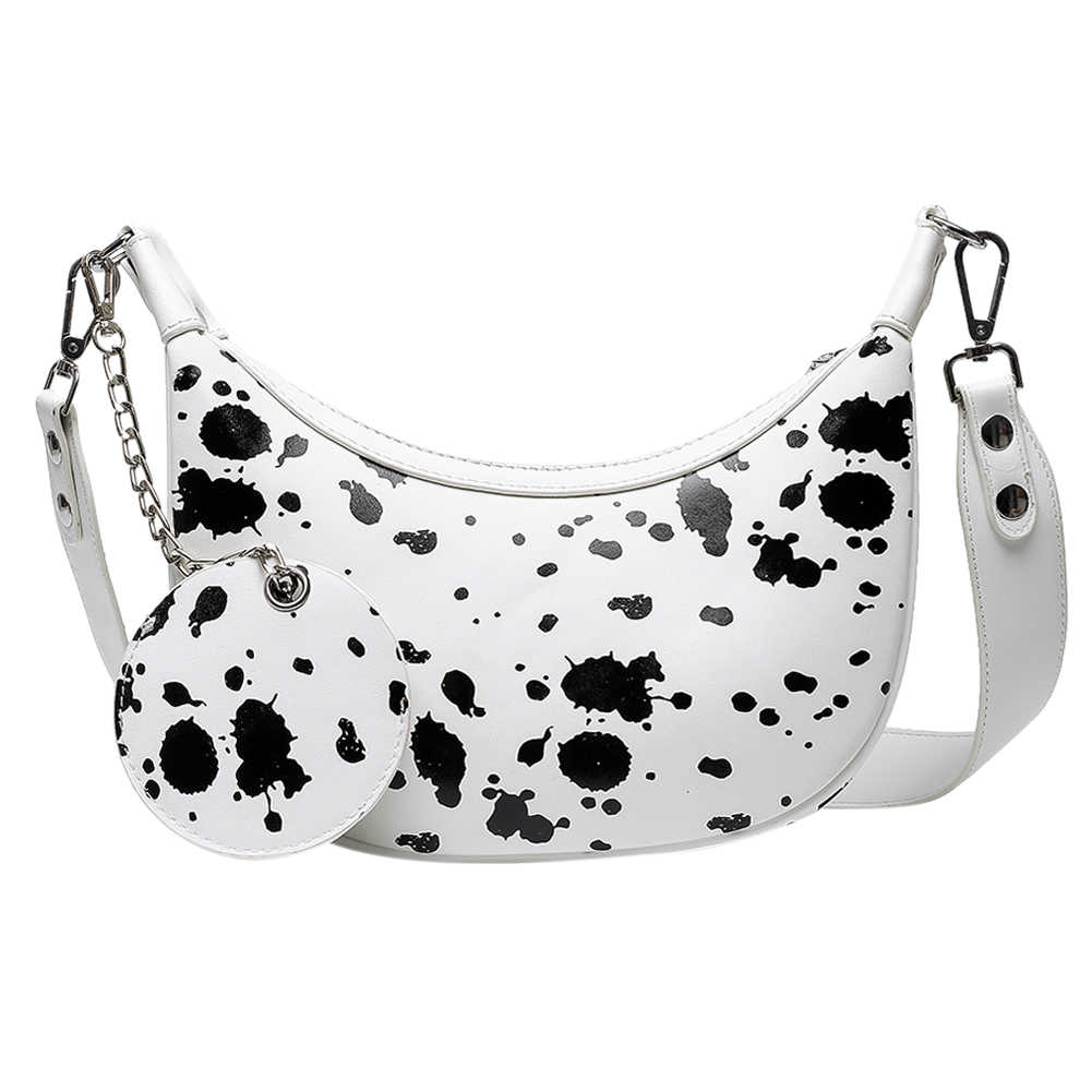 Fashion Cow Milk Print Shoulder Bag Women PU Chest Crossbody Pouch, White, 501 Original
Fashion Cow Milk Print Shoulder Bag Women PU Chest Crossbody Pouch, White, 501 Original