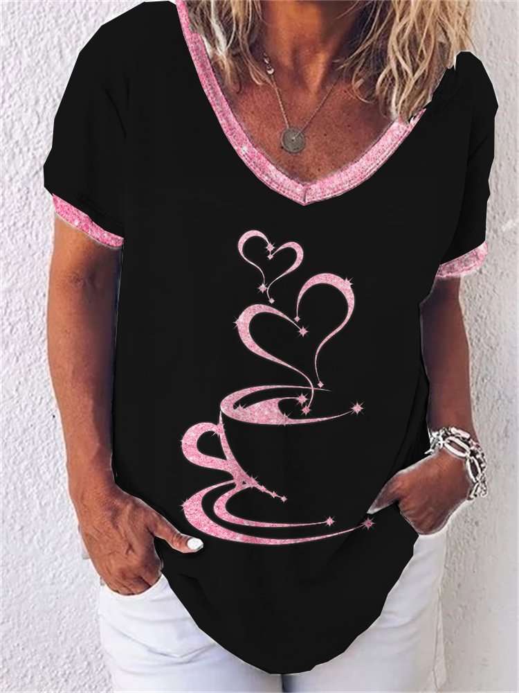 Coffee Is My Valentine Short Sleeve T Shirt