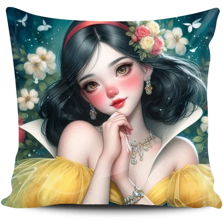 Cross Stitch Pillow - Snow White (45*45cm) gbfke