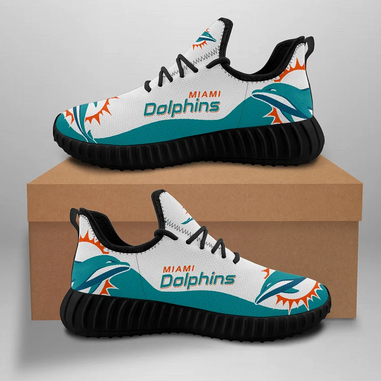 Miami Dolphins Unisex Comfortable Breathable Print Running Sneakers