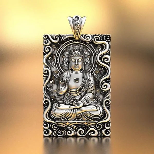 Sterling Silver Natal Buddha Pendant Necklace
