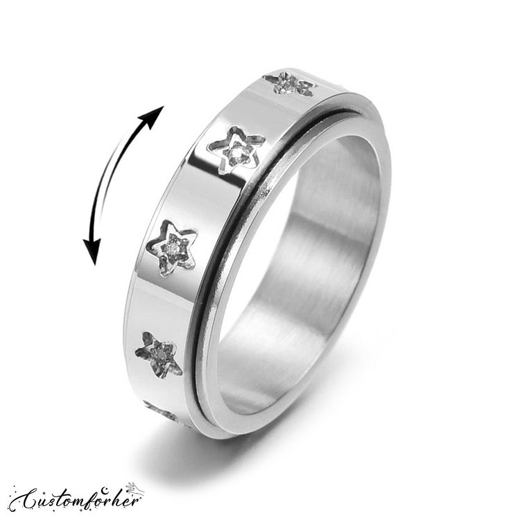 Rotatable Star Anxiety Ring