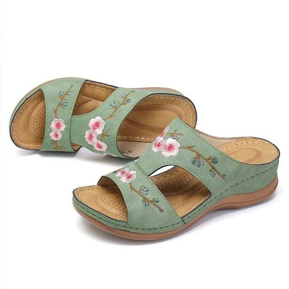 Women Summer Premium Flower Embroidered Orthopedic Sandals 2024 shopify Stunahome.com