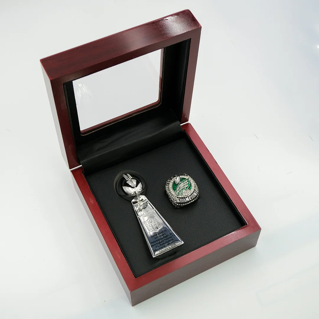 【 Philadelphia Eagles】  Trophy and Ring Set + Box NFL