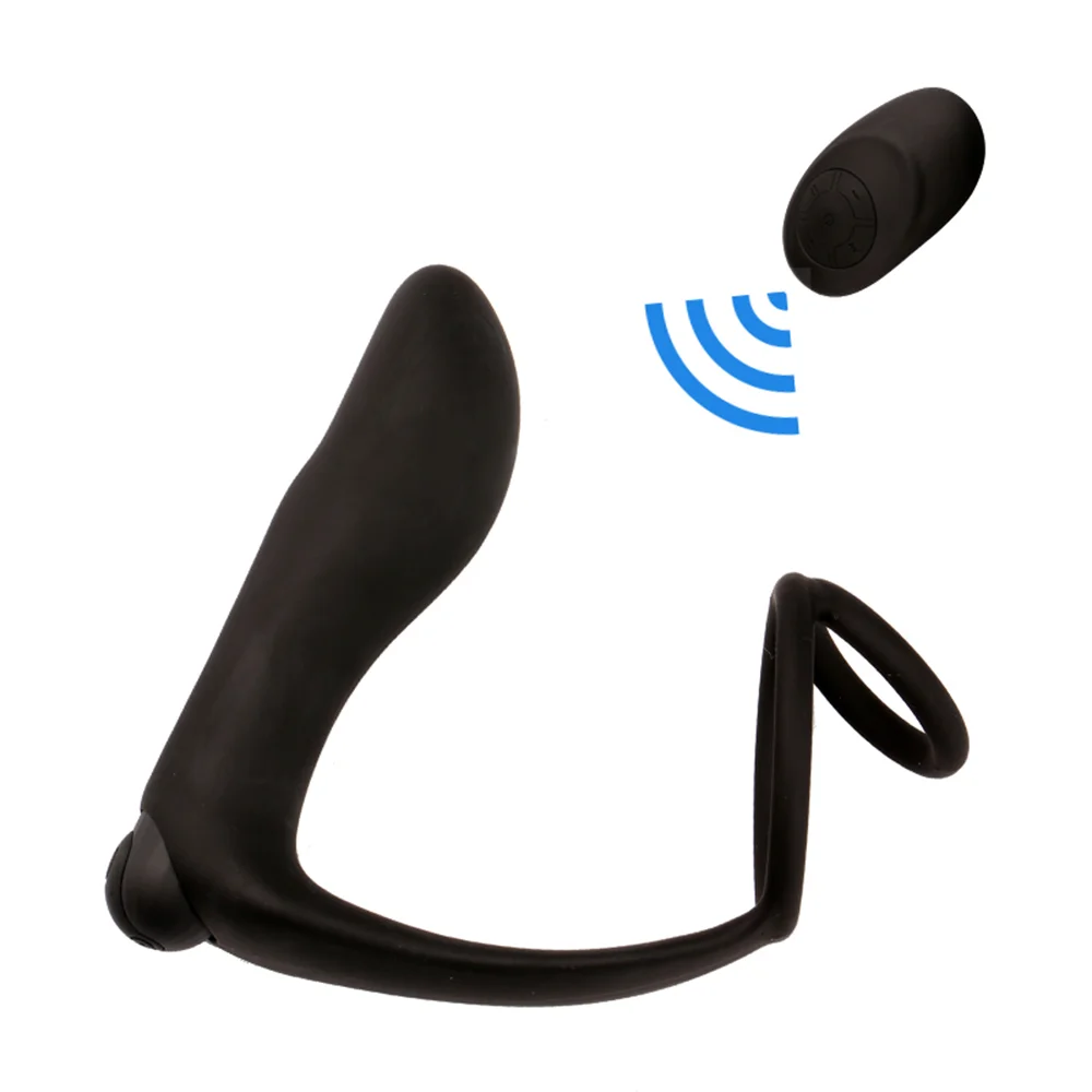 Silicone Male Prostate Massager Vibrating Butt Plug Anal Vibrator Anal Vibrators Anus Butt Plug - Rose Toy