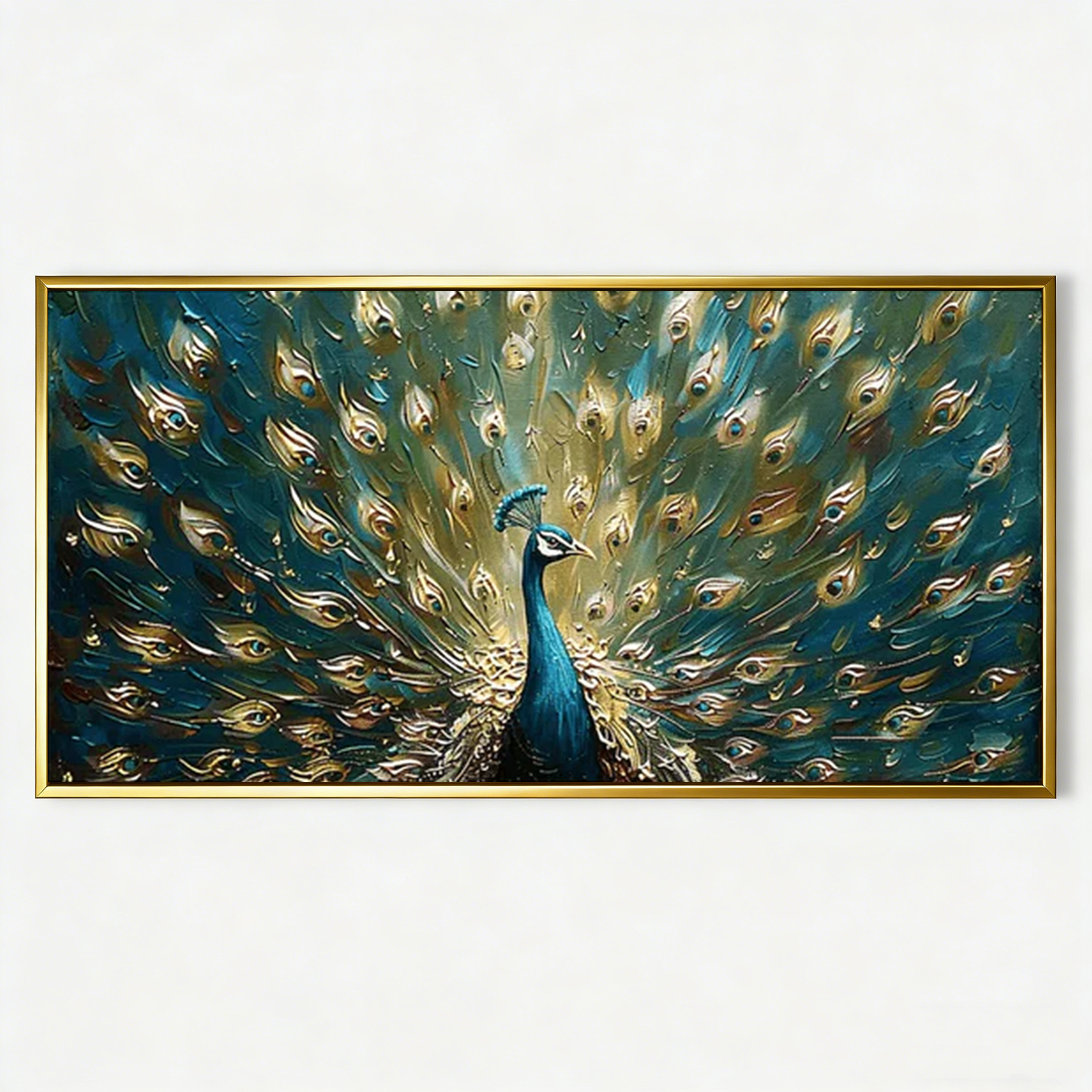 Arabelart AR1586 Peacock in Bloom - Textured Animal Canvas Art
