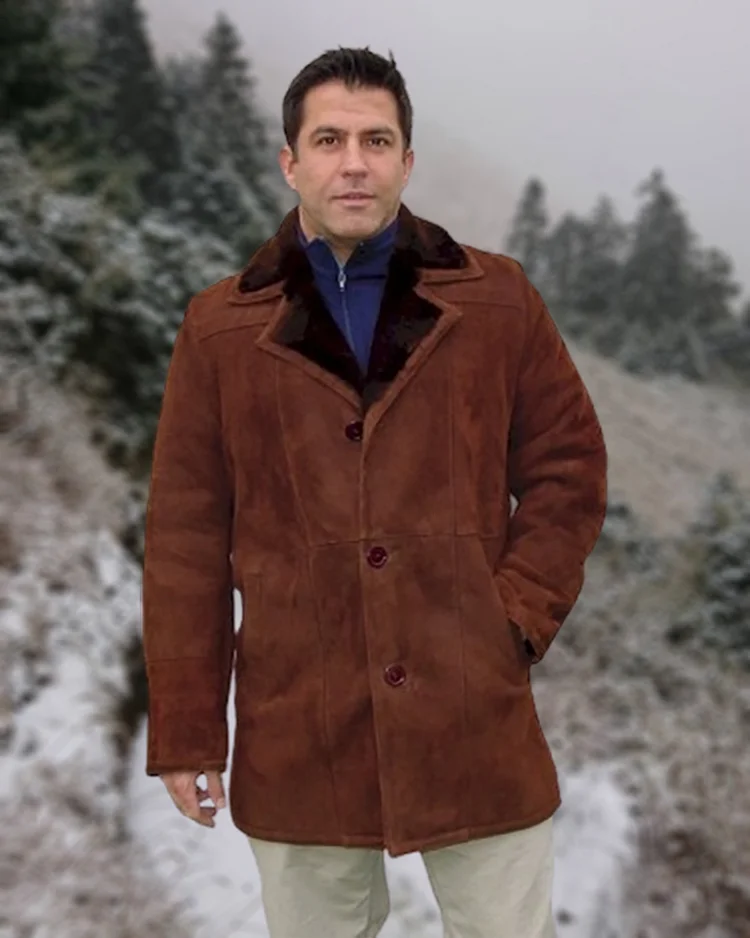 Lapel Fur Integrated Long-Sleeved Warm Jacket VangoghDress