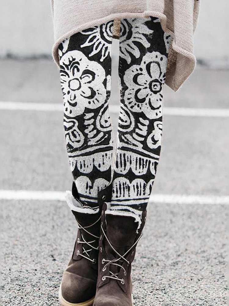 Day Of The Dead Sugar Skull Inspired Leggings
