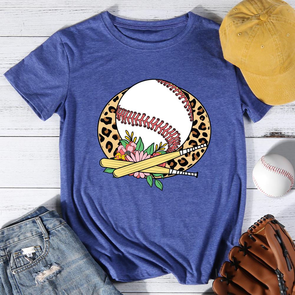Love Baseball Round Neck T-shirt-0024535-Guru-buzz
