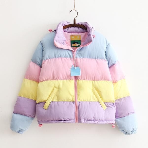 Pastel Rainbow Bomb Jacket Coat SP1711100