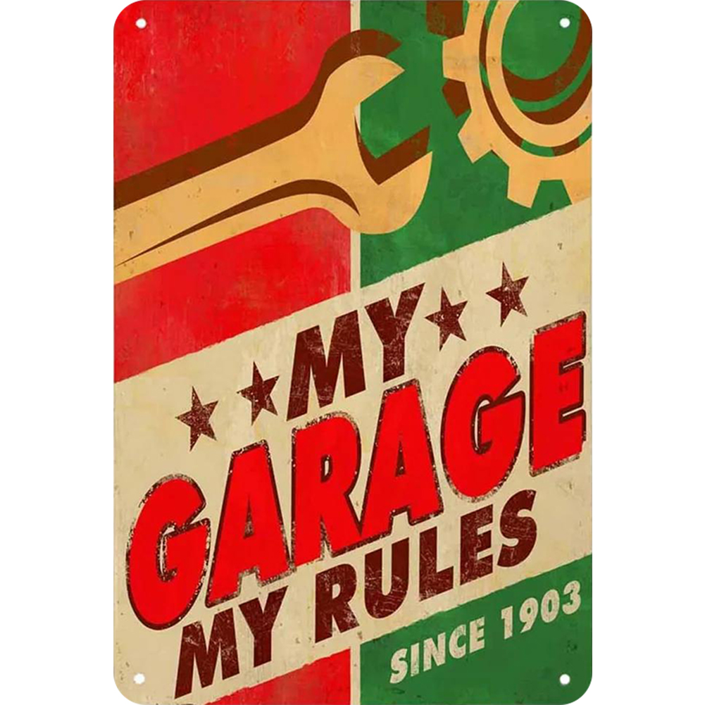 Mon Garage, Mes Outils, Mes Règles - Panneaux En étain Métallique(20