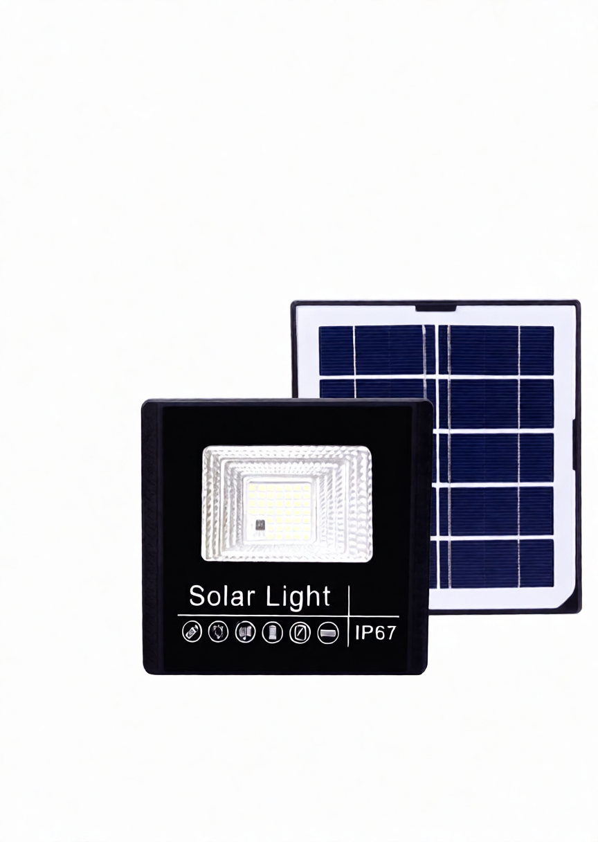 High-Brightness Solar LED Flood Light with IP65 Rating – Automatic Night Lighting for Outdoor Security and Home Illumination