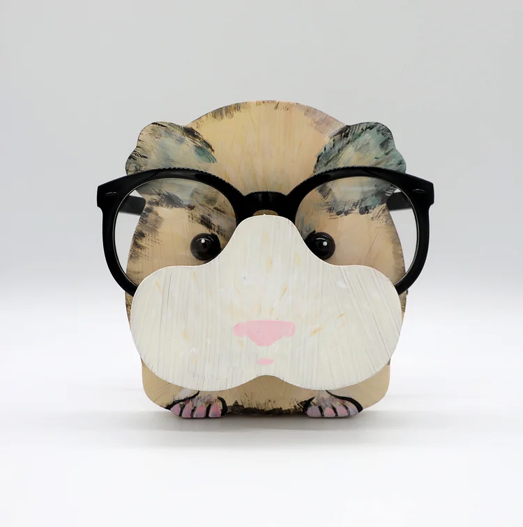 Guinea Pig Wooden Glasses Stand