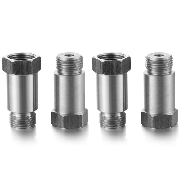 O2 Oxygen Sensor Fitting Restrictor Exhaust Defouler Straight M18x1.5 4PCS