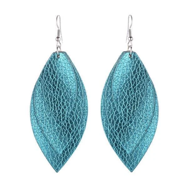 Double Layer Blue Earrings