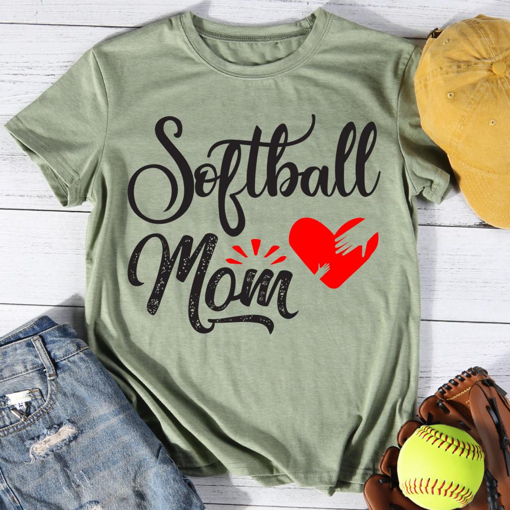 softball mom Round Neck T-shirt-0024344-Guru-buzz