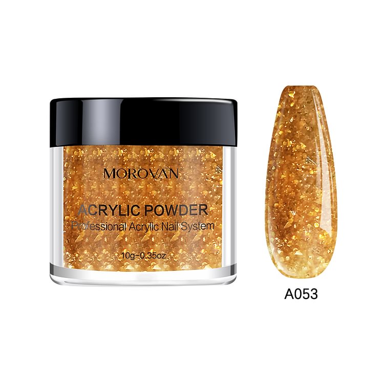 Morovan Harvest Gold Glitter Acrylic Powder A053