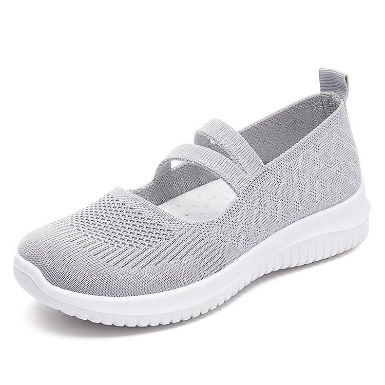 Mom Breathable Round Toe Flyknit Shoes