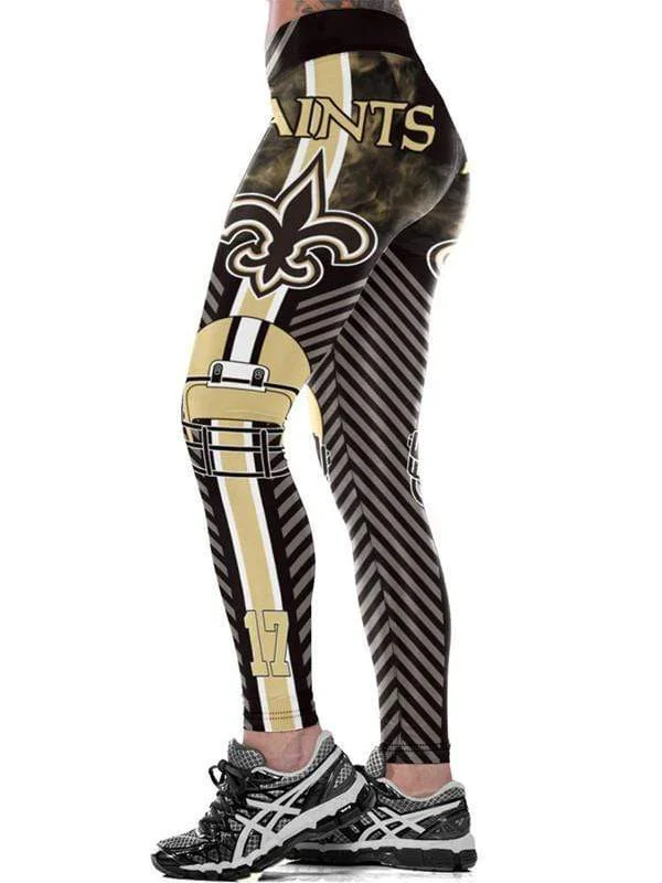 New Orleans Saints Printed Yoga Fitness Pants