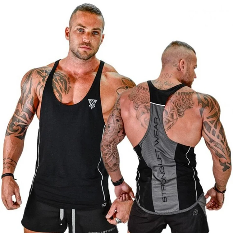 Bodybuilding sleeveless shirt Male Cotton clothing Casual Singlet vest Undershirt