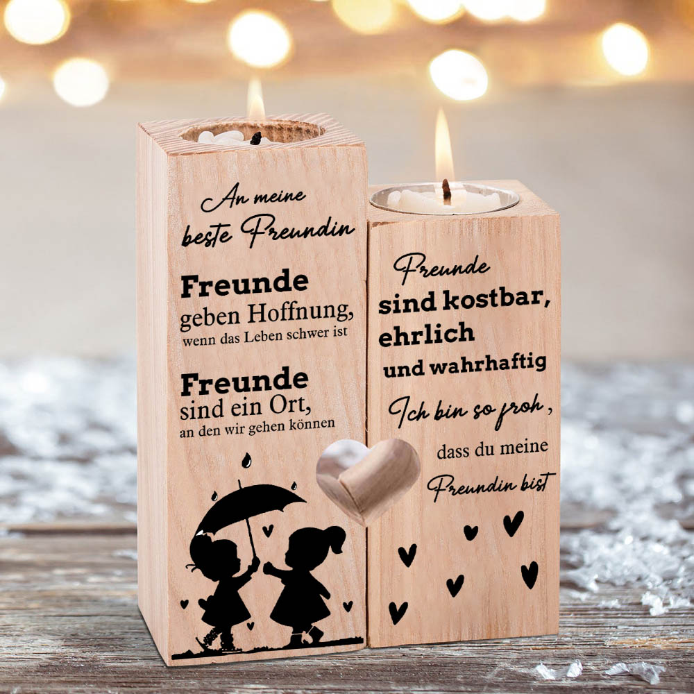 Kettenmachen Freundschaft KerzenhalterIch bin so froh, dass du meine