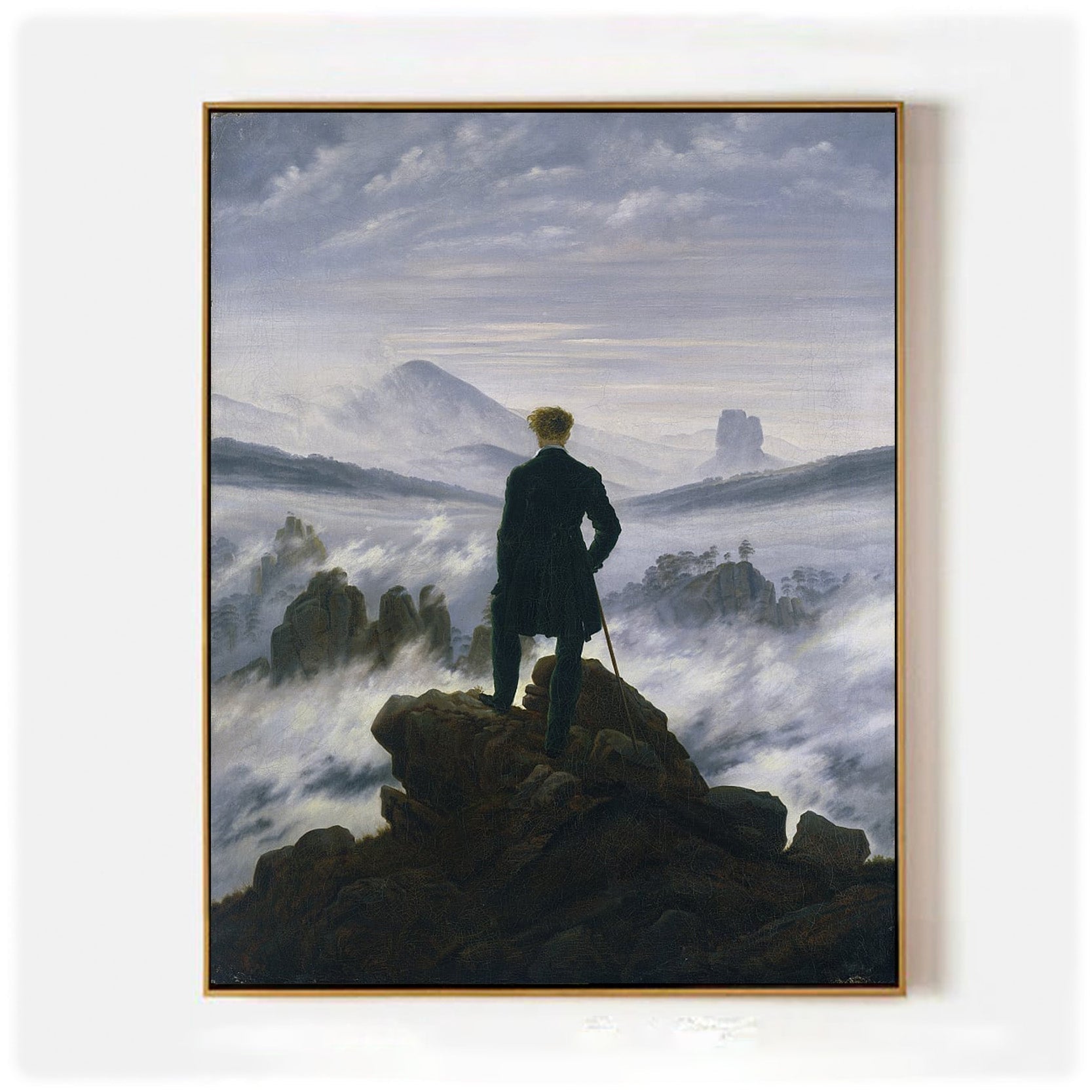 Arabelart Wanderer Above the Sea of Fog by Caspar David Friedrich - Famous Art Reproduction