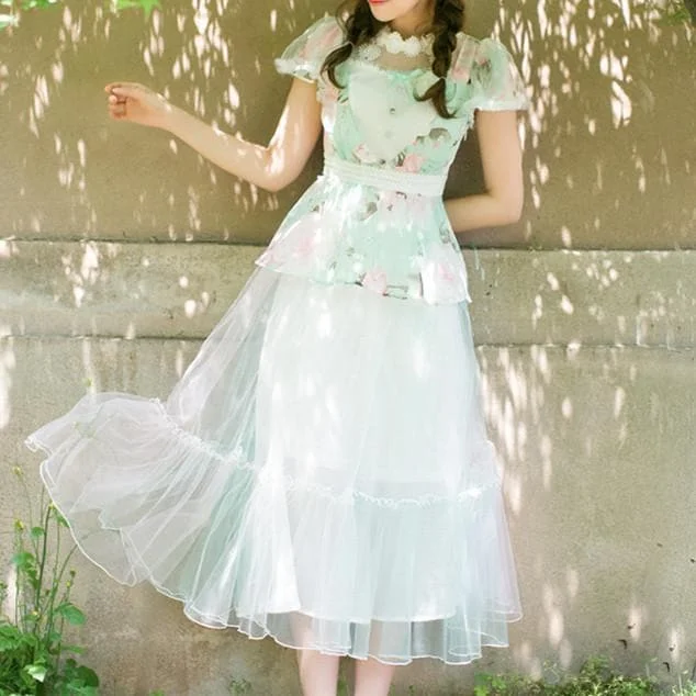 Sweet Floral Maxi Long Dress SP179604