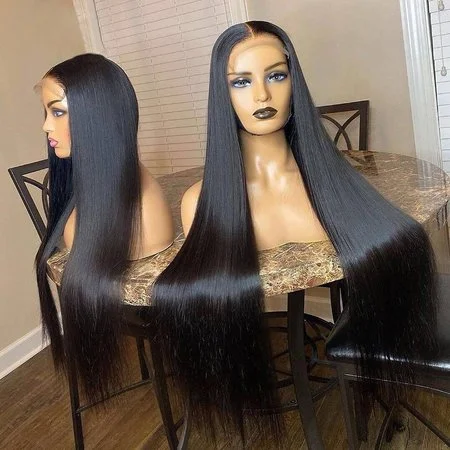 WEQUEEN 180% High Density Straight Glueless 5x5 Lace Closure Wig